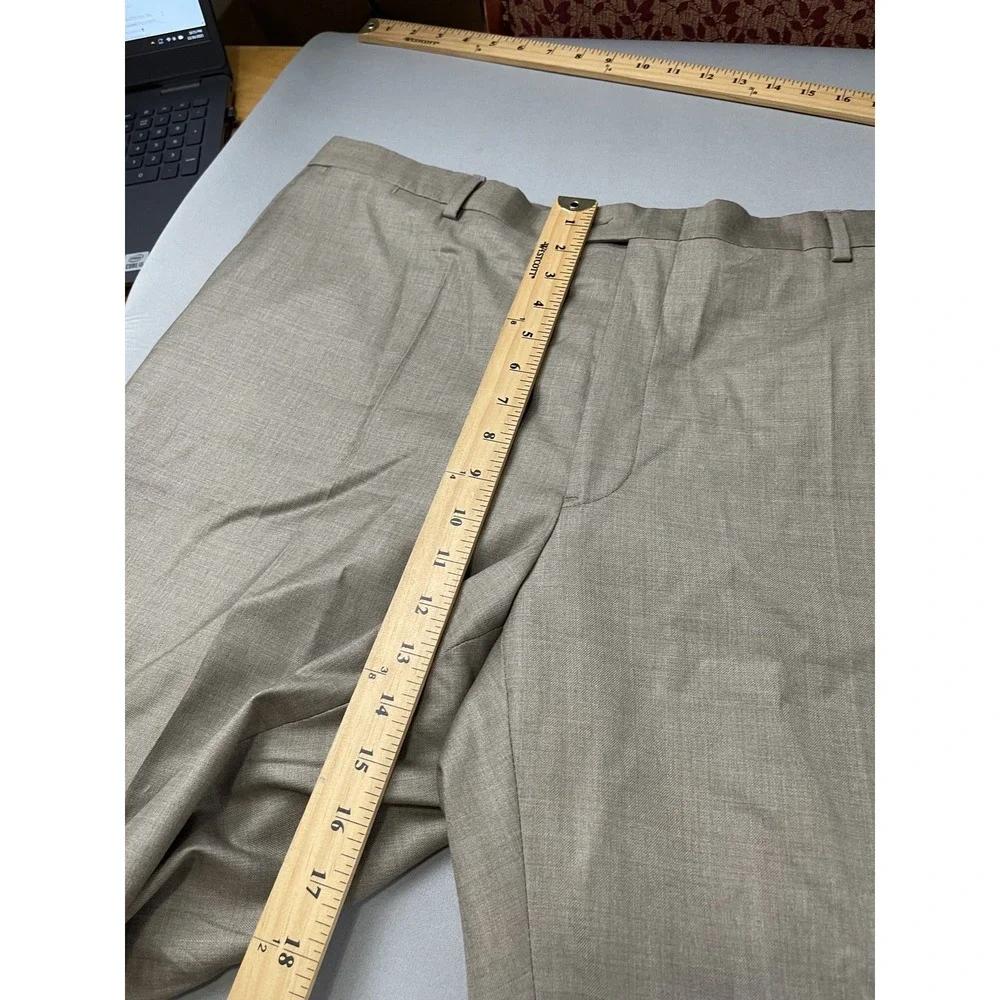 Daniel Cremieux Mens‎ Dress Pants 42x30 Tan 100% Wool Super 130s Loro Piana